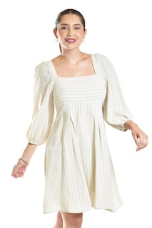 Foto 5 | Vestido De Algodon A Rayas Roman Fashion /juvenil, 20225 (arena)