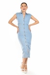 Vestido Denim Sin Manga Roman Fashion /juvenil, 14356 (mezclilla Tono Claro)