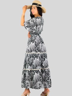 Foto 3 | Vestido Largo Casual Mujer Fresco Cómodo Ves-1018 Negro Primavera Verano