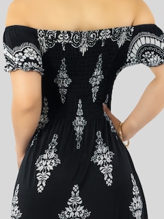 Foto 6 | Vestido Maxi Casual Mujer Largo Cómodo Ves-1024 Negro Estilo Boho
