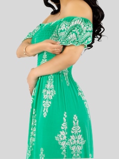 Foto 5 | Vestido Maxi Casual Mujer Largo Cómodo Ves-1024 Verde Estilo Boho