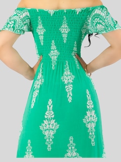 Foto 6 | Vestido Maxi Casual Mujer Largo Cómodo Ves-1024 Verde Estilo Boho