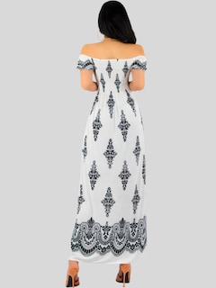 Foto 3 | Vestido Maxi Casual Mujer Largo Cómodo Ves-1024 Blanco Estilo Boho