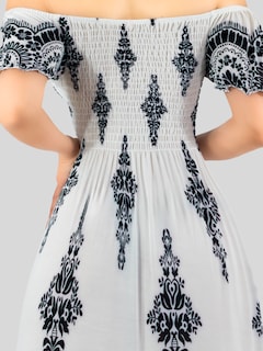 Foto 6 | Vestido Maxi Casual Mujer Largo Cómodo Ves-1024 Blanco Estilo Boho