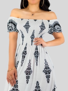 Foto 7 | Vestido Maxi Casual Mujer Largo Cómodo Ves-1024 Blanco Estilo Boho