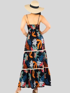Foto 3 | Vestido Maxi Casual Mujer Largo Ves-1017 Negro Cómodo De Tirantes
