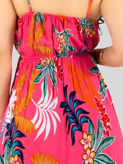 Foto 6 | Vestido Maxi Casual Mujer Largo Ves-1017 Coral Cómodo De Tirantes