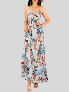 Foto 7 | Vestido Maxi Casual Mujer Largo Ves-1017 Blanco Cómodo De Tirantes