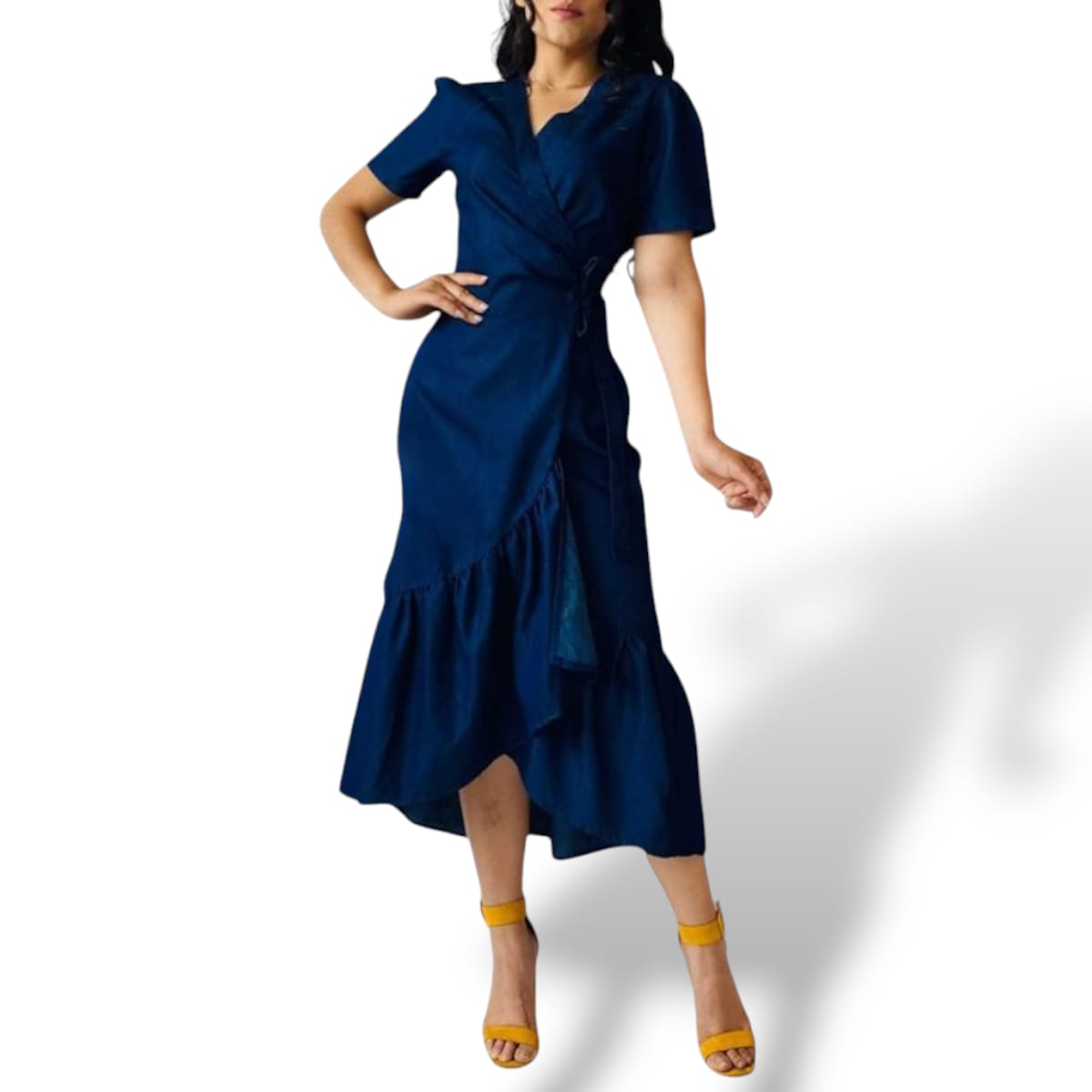 Vestido De Mezclilla Largo Casual Para Dama