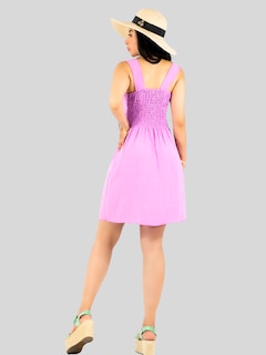Foto 3 | Vestidos Casuales Mujer Vestido Corto Midi Ves-1025 Lila Outfit Casual