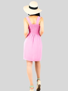 Foto 3 | Vestidos Casuales Mujer Vestido Corto Midi Ves-1025 Rosa Outfit Casual