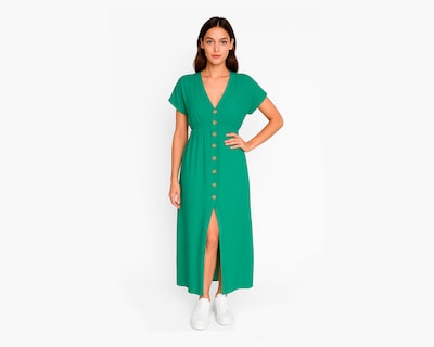 Foto 1 | Vestido Largo Para Mujer Ocean Point Con Botones Y Abertura Delantera