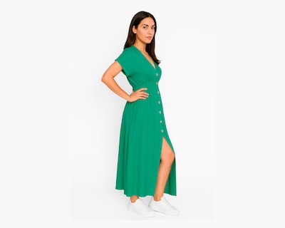 Foto 2 | Vestido Largo Para Mujer Ocean Point Con Botones Y Abertura Delantera
