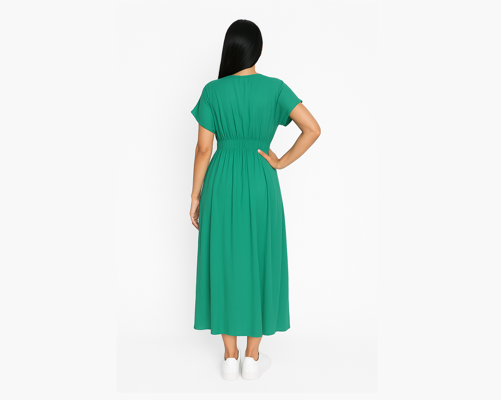 Foto 4 pulgar | Vestido Largo Para Mujer Ocean Point Con Botones Y Abertura Delantera
