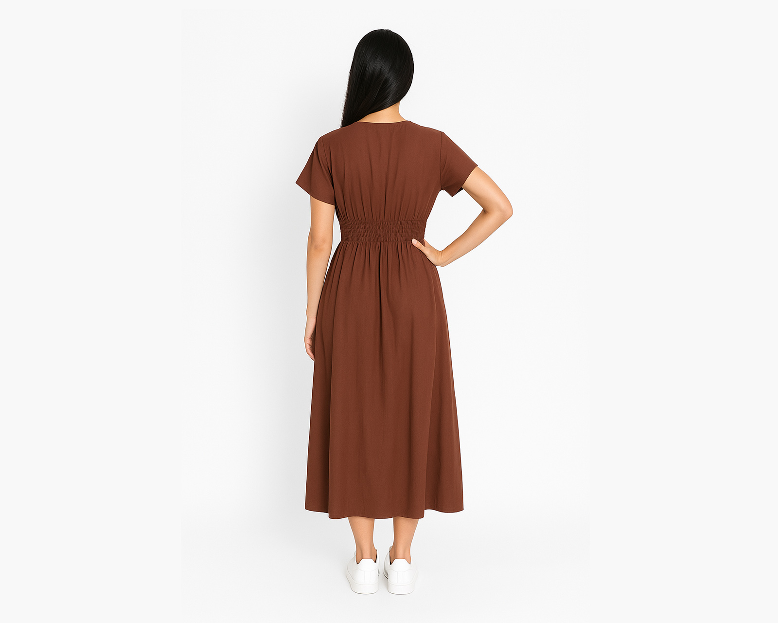 Foto 4 pulgar | Vestido Largo Para Mujer Ocean Point Con Botones Y Abertura Delantera