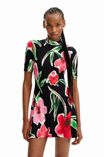 Foto 2 | Vestido Corto Skater Flores Desigual
