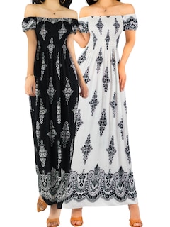 Foto 1 | Set De 2 Vestido Maxi Casual Mujer Largo Cómodo Ves-1024-px2 Variedad De Colores Estilo Boho