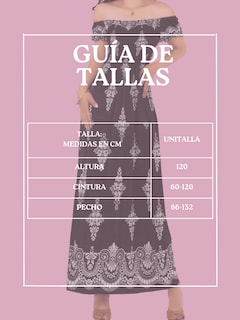 Foto 8 | Set De 2 Vestido Maxi Casual Mujer Largo Cómodo Ves-1024-px2 Variedad De Colores Estilo Boho