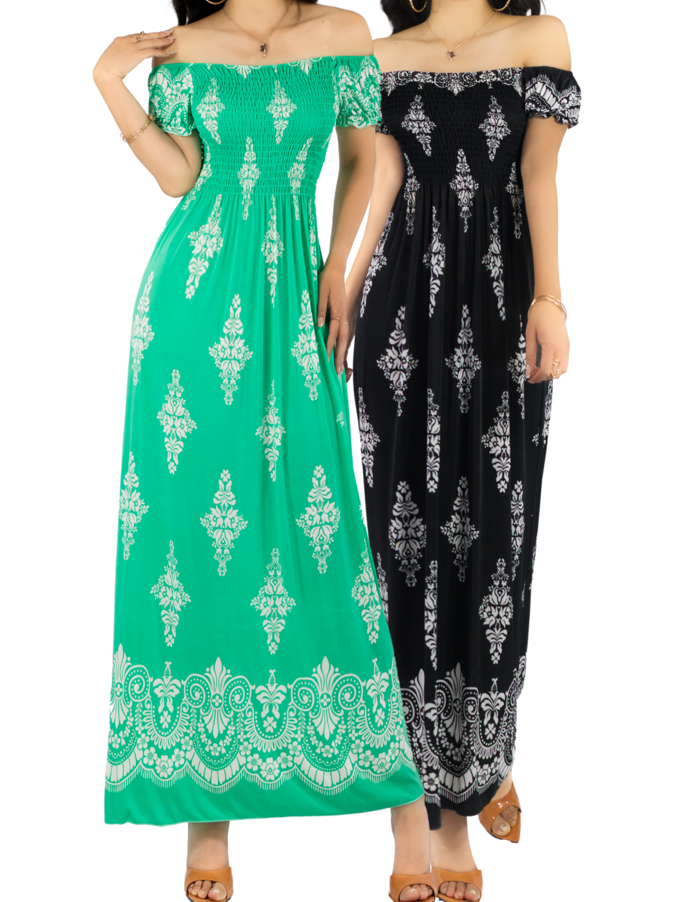 Foto 2 pulgar | Set De 2 Vestido Maxi Casual Mujer Largo Cómodo Ves-1024-px2 Variedad De Colores Estilo Boho