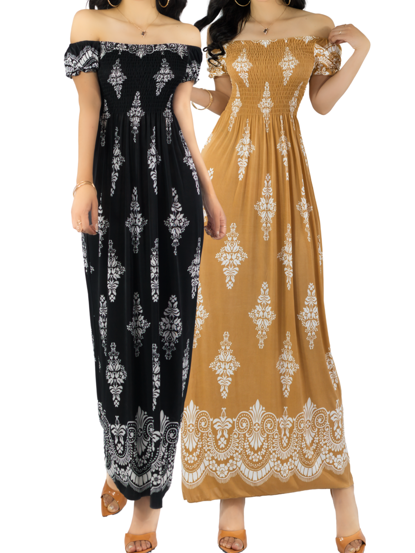 Foto 1 | Set De 2 Vestido Maxi Casual Mujer Largo Cómodo Ves-1024-px2 Variedad De Colores Estilo Boho