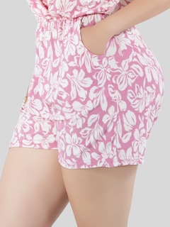 Foto 6 | Enterizo Corto Mujer Jumpsuit Casual Ves-1026 Rosa Primavera Verano
