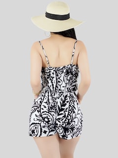 Foto 3 | Enterizo Corto Mujer Jumpsuit Casual Ves-1026 Negro Primavera Verano