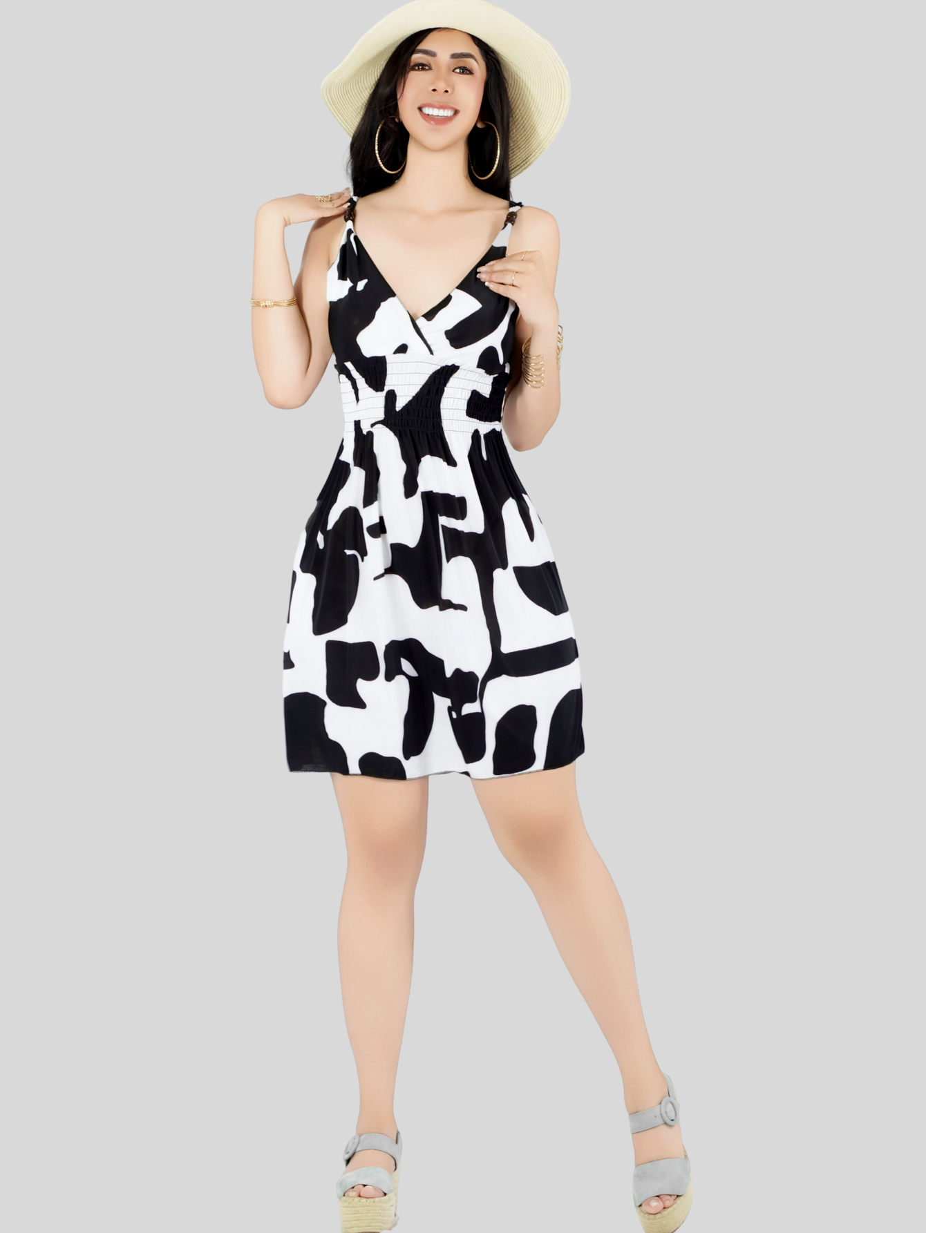 Foto 3 pulgar | Vestido Casual Mujer Corto Ves-1019 Negro Estliazado En Cintura Cómodo​