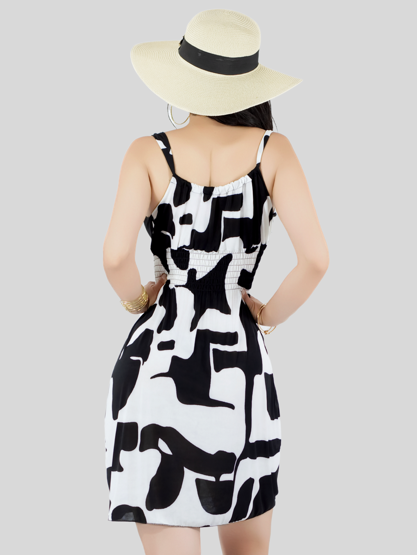 Foto 4 pulgar | Vestido Casual Mujer Corto Ves-1019 Negro Estliazado En Cintura Cómodo​