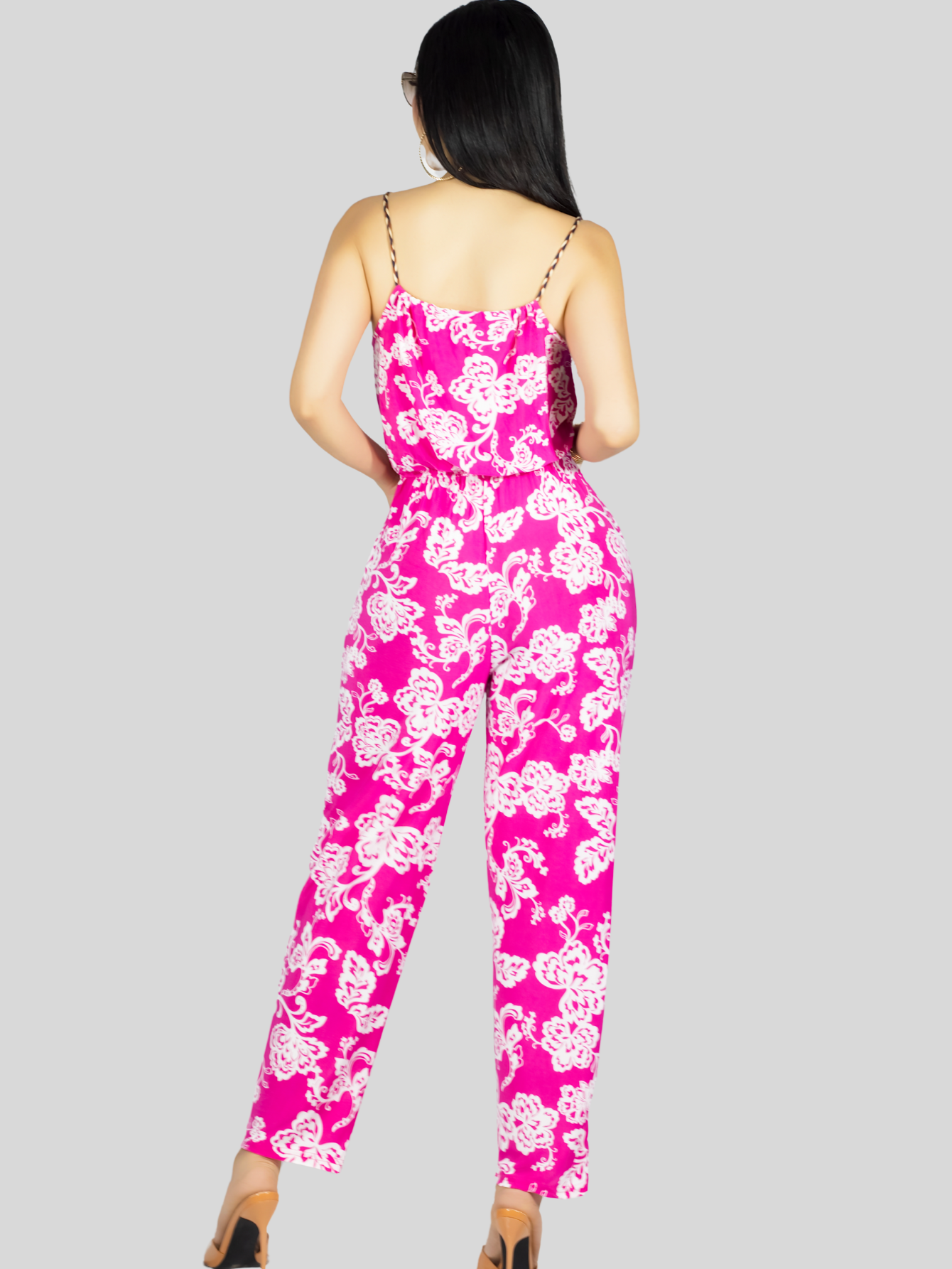 Foto 4 pulgar | Enterizo Largo Mujer Palazzo Casual Ves-1026 Fucsia Jumpsuit Juvenil Jumper