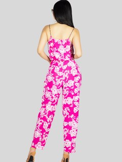 Foto 3 | Enterizo Largo Mujer Palazzo Casual Ves-1026 Fucsia Jumpsuit Juvenil Jumper