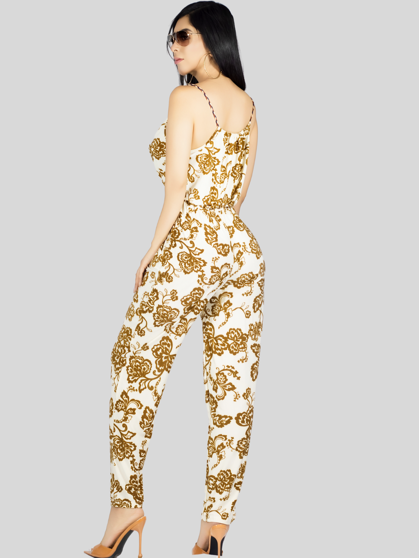 Foto 4 pulgar | Enterizo Largo Mujer Palazzo Casual Ves-1026 Café Oscuro Jumpsuit Juvenil Jumper