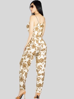 Foto 3 | Enterizo Largo Mujer Palazzo Casual Ves-1026 Café Oscuro Jumpsuit Juvenil Jumper