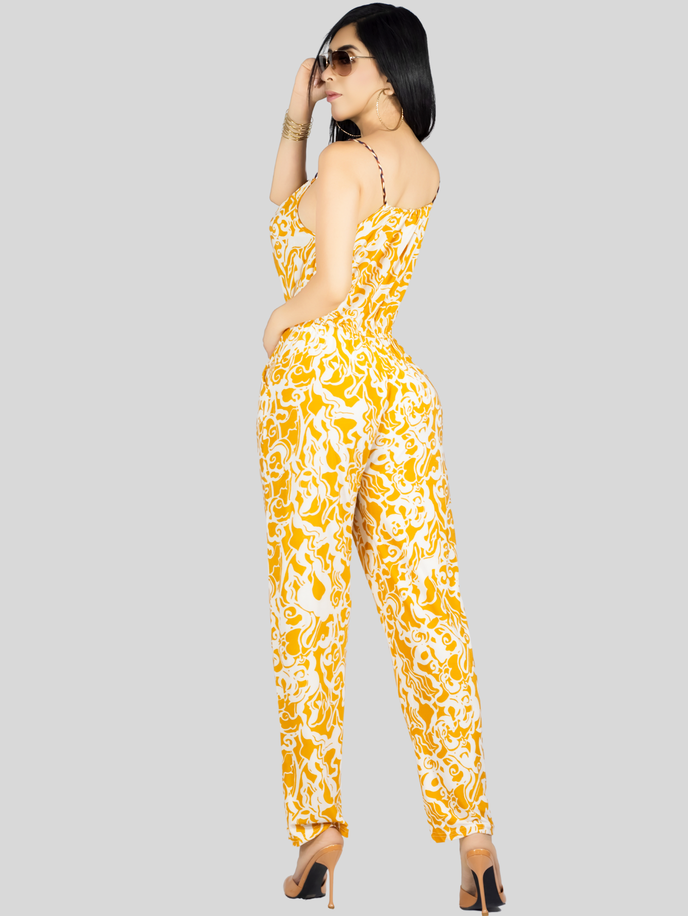 Foto 4 pulgar | Enterizo Largo Mujer Palazzo Casual Ves-1026 Mostaza Jumpsuit Juvenil Jumper