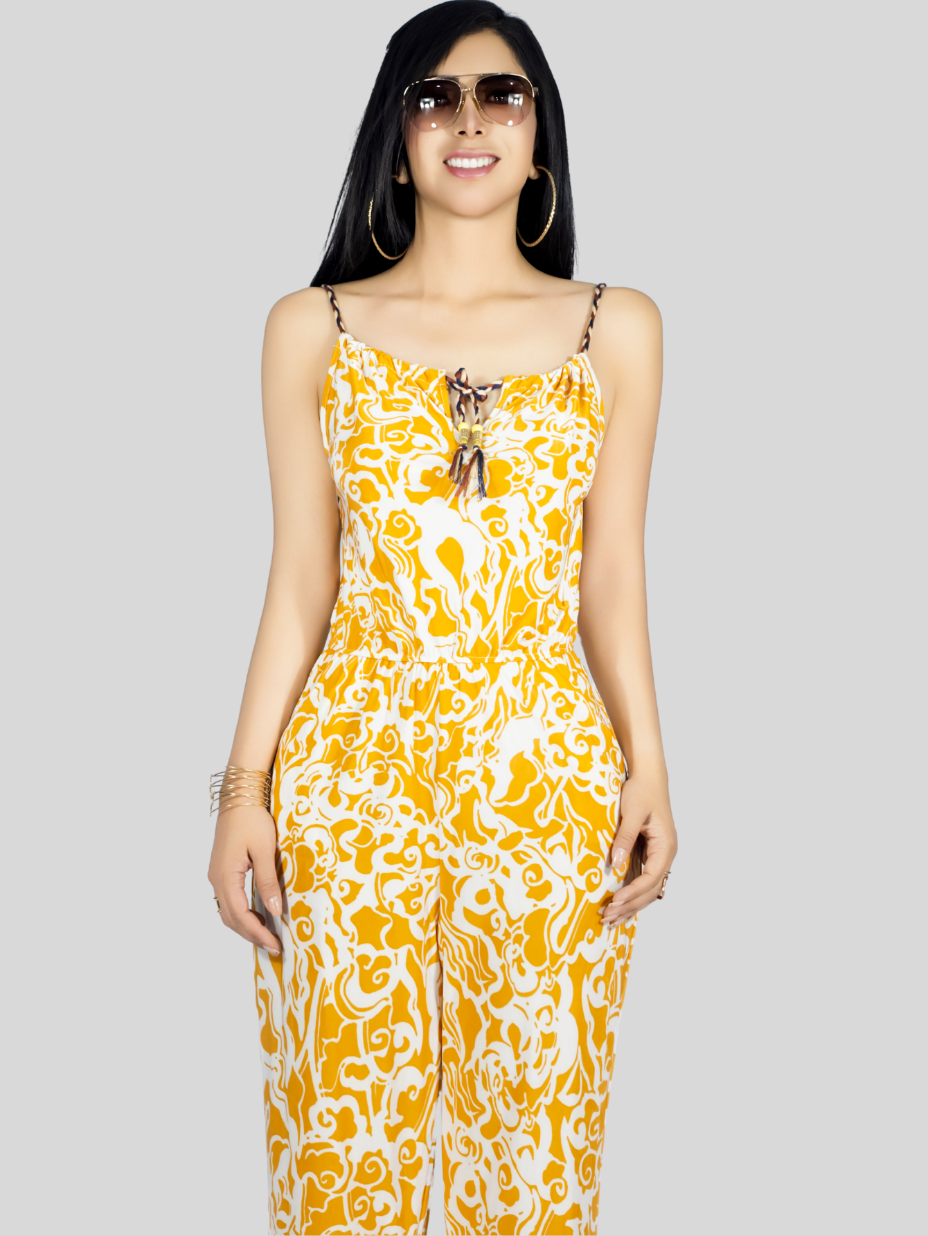 Foto 6 pulgar | Enterizo Largo Mujer Palazzo Casual Ves-1026 Mostaza Jumpsuit Juvenil Jumper