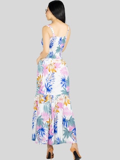Foto 3 | Vestido Maxi Casual Mujer Ves-1016 Blanco Largo Cómodo De Tirantes