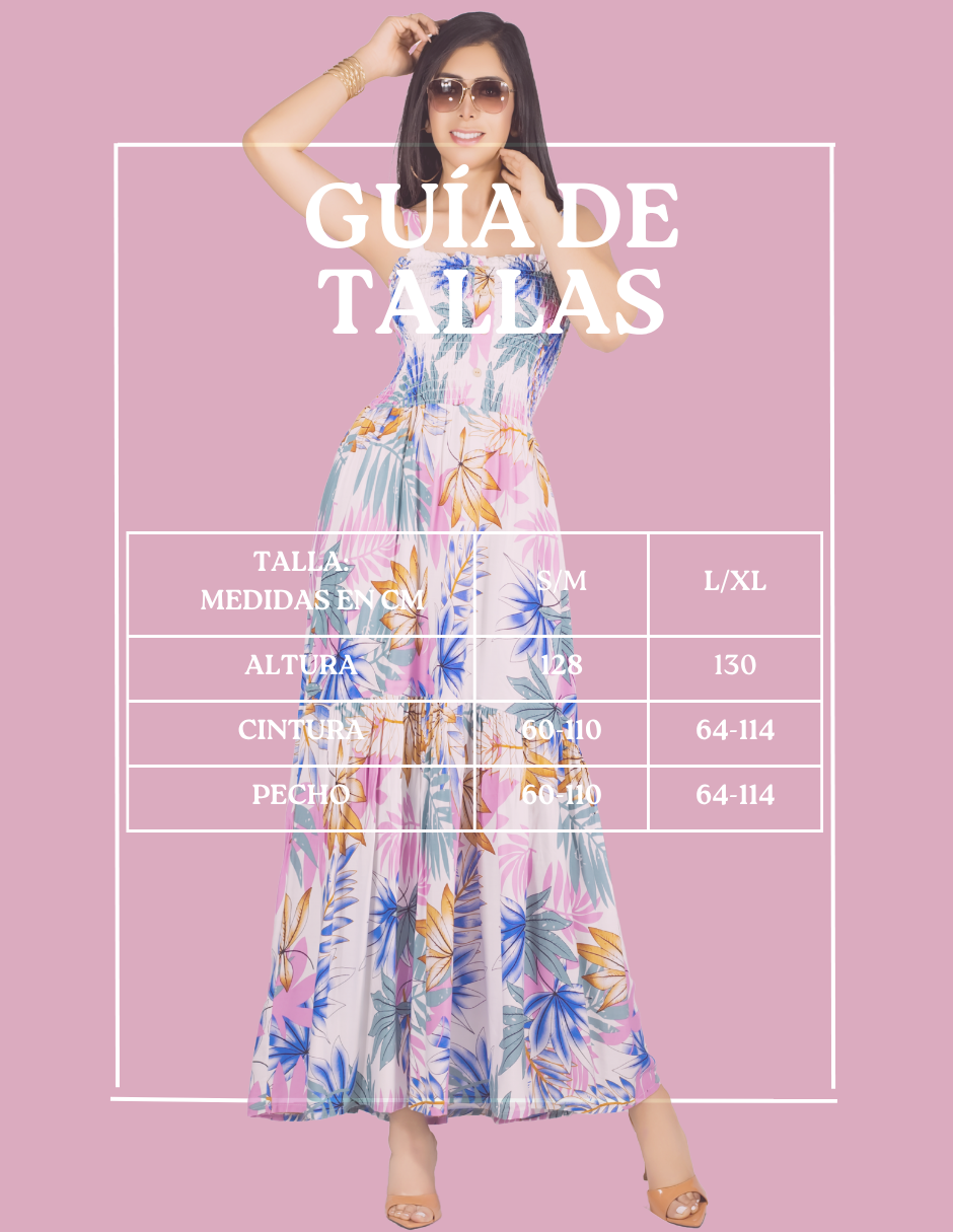Foto 8 | Vestido Maxi Casual Mujer Ves-1016 Rosa Largo Cómodo De Tirantes