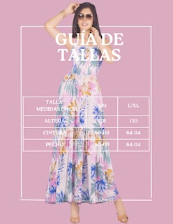 Foto 8 | Vestido Maxi Casual Mujer Ves-1016 Rosa Largo Cómodo De Tirantes
