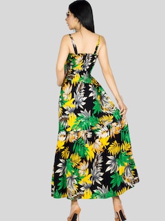 Foto 3 | Vestido Maxi Casual Mujer Ves-1016 Negro Largo Cómodo De Tirantes