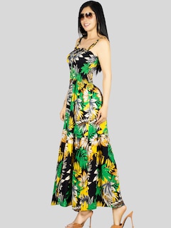 Foto 4 | Vestido Maxi Casual Mujer Ves-1016 Negro Largo Cómodo De Tirantes