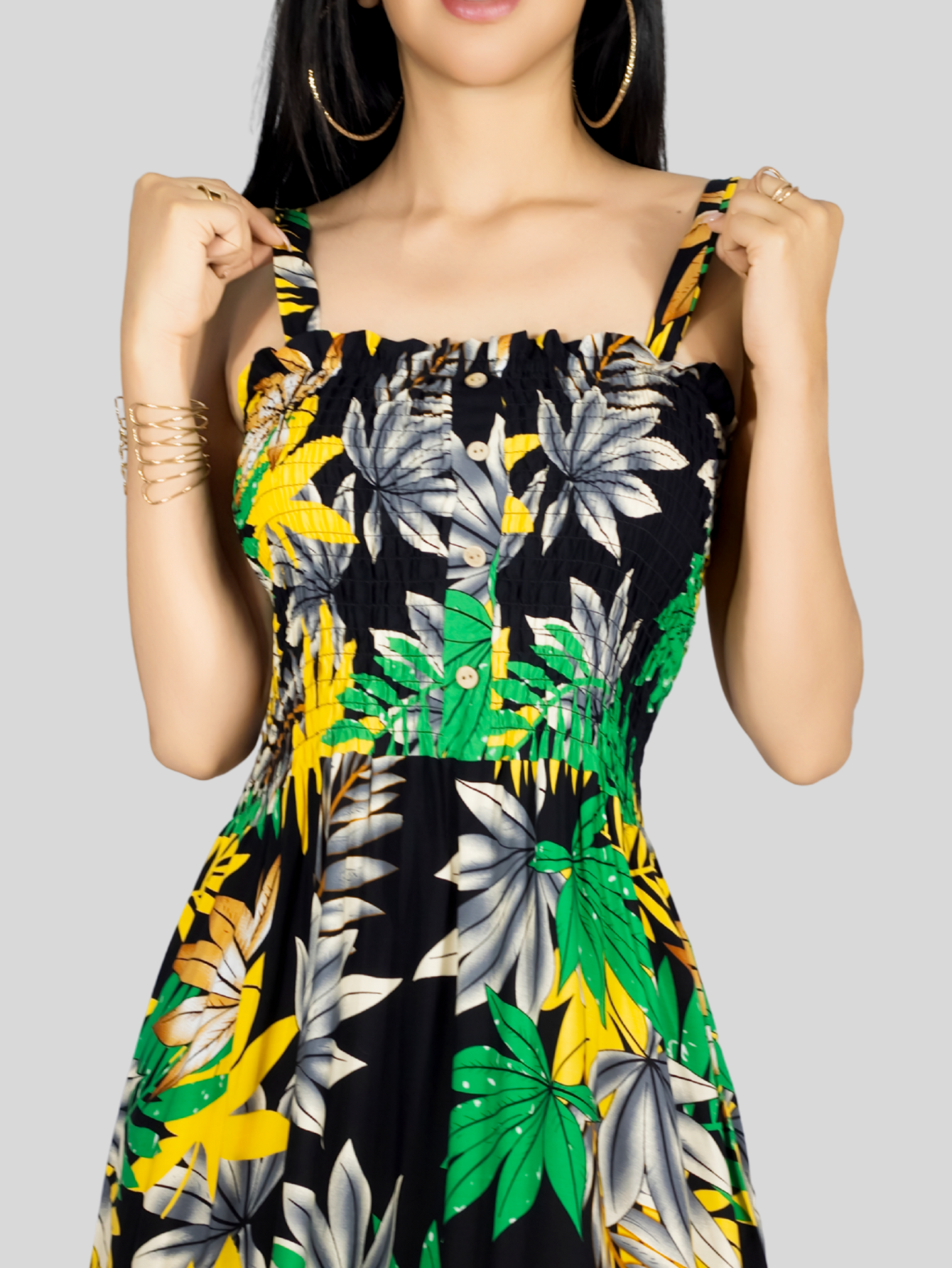 Foto 6 | Vestido Maxi Casual Mujer Ves-1016 Negro Largo Cómodo De Tirantes