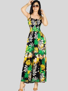 Foto 7 | Vestido Maxi Casual Mujer Ves-1016 Negro Largo Cómodo De Tirantes