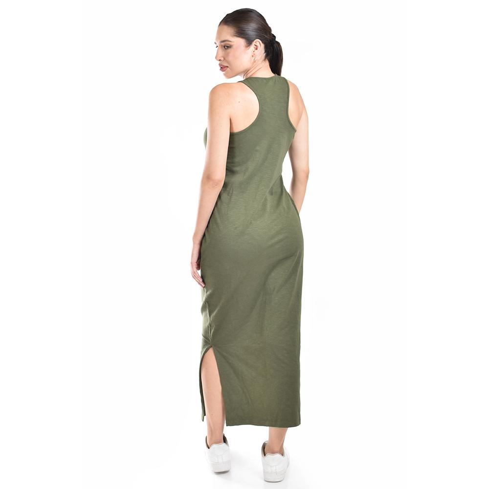 Foto 3 | Maxi Vestido Sin Manga Roman Fashion / Juvenil, 23974 (verde Militar) Verde Oscuro
