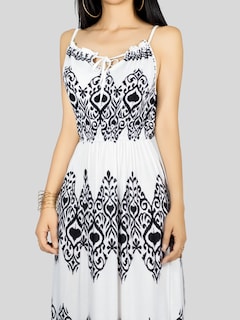 Foto 7 | Vestido Largo Casual Mujer Maxi Dres Cómodo Ves-1023 Blanco Estilo Moderno