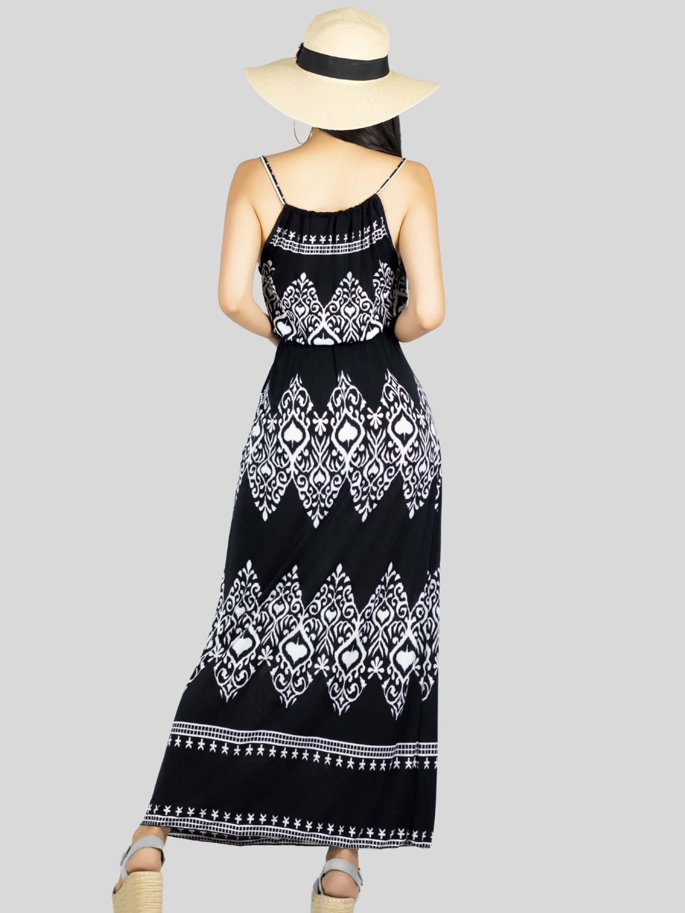 Foto 4 pulgar | Vestido Largo Casual Mujer Maxi Dres Cómodo Ves-1023 Negro Estilo Moderno