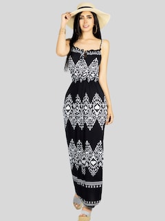 Foto 6 | Vestido Largo Casual Mujer Maxi Dres Cómodo Ves-1023 Negro Estilo Moderno