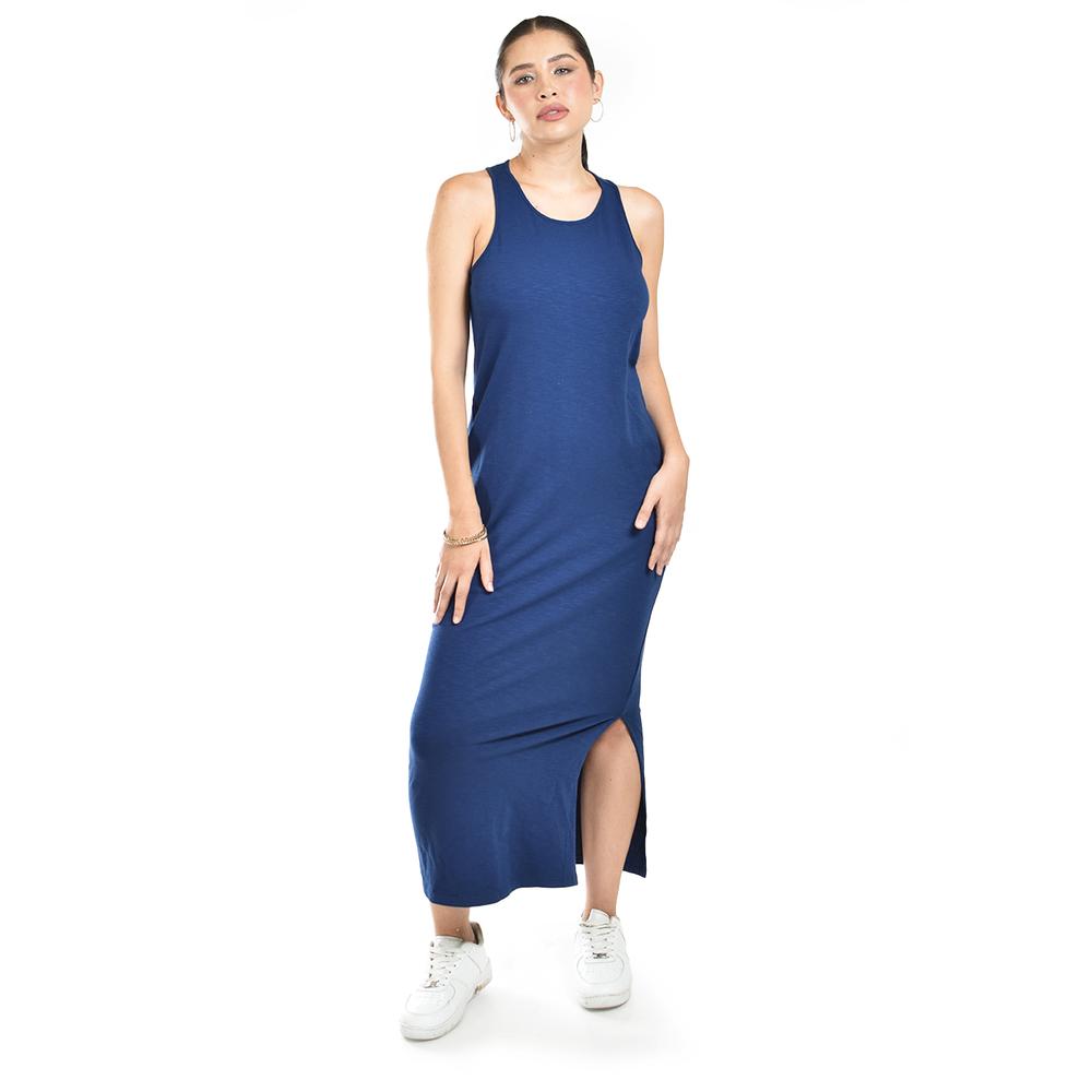Maxi Vestido Sin Manga Roman Fashion / Juvenil, 23974 (azul Marino) Azul Marino
