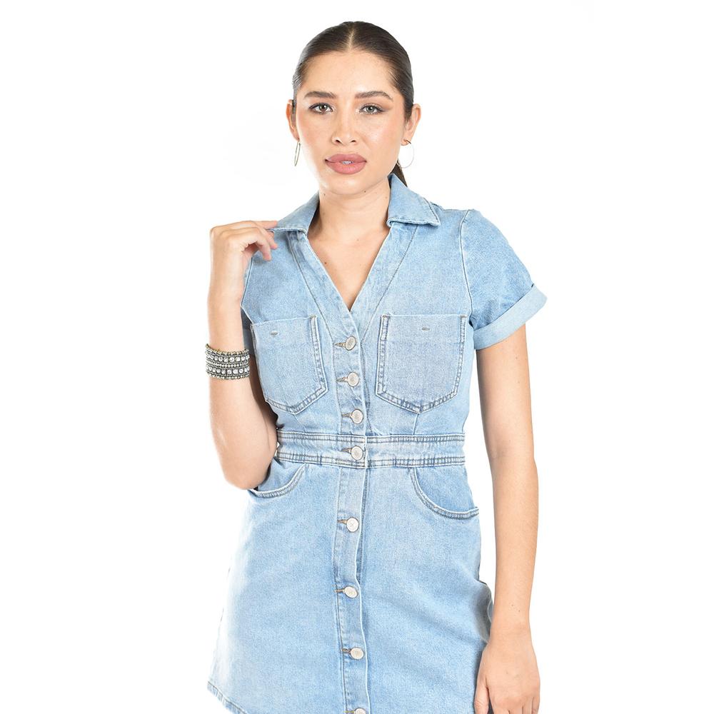 Foto 8 | Vestido De Mezclilla /juvenil, 7057 (mezclilla Light) Azul
