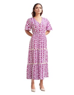 Foto 1 | Vestido Casual Largo Crop Estampado Maga Corta