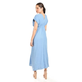 Foto 3 | Maxi Vestido De Algodon Roman Fashion /juvenil, 4365 (azul Claro) Azul