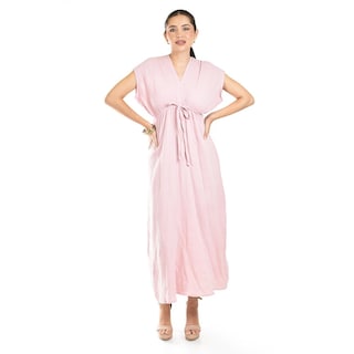Foto 1 | Maxi Vestido De Algodon Roman Fashion /juvenil, 4365 (rosa Palo) Rosa